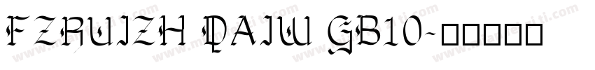FZRUIZH DAIW GB10字体转换